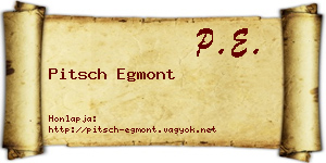 Pitsch Egmont névjegykártya